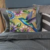 Flower Hummingbird-11CT Stamped Cross Stitch Pillowcase 45*45cm