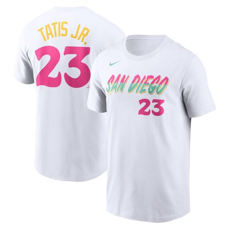Men's San Diego Padres Fernando #23 Tatis Jr.  White City Connect Name & Number T-Shirt