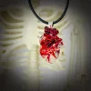 Bloody heart Pendant Design Handmade s925 Sterling Silver Necklace Temperament Cute Pendant