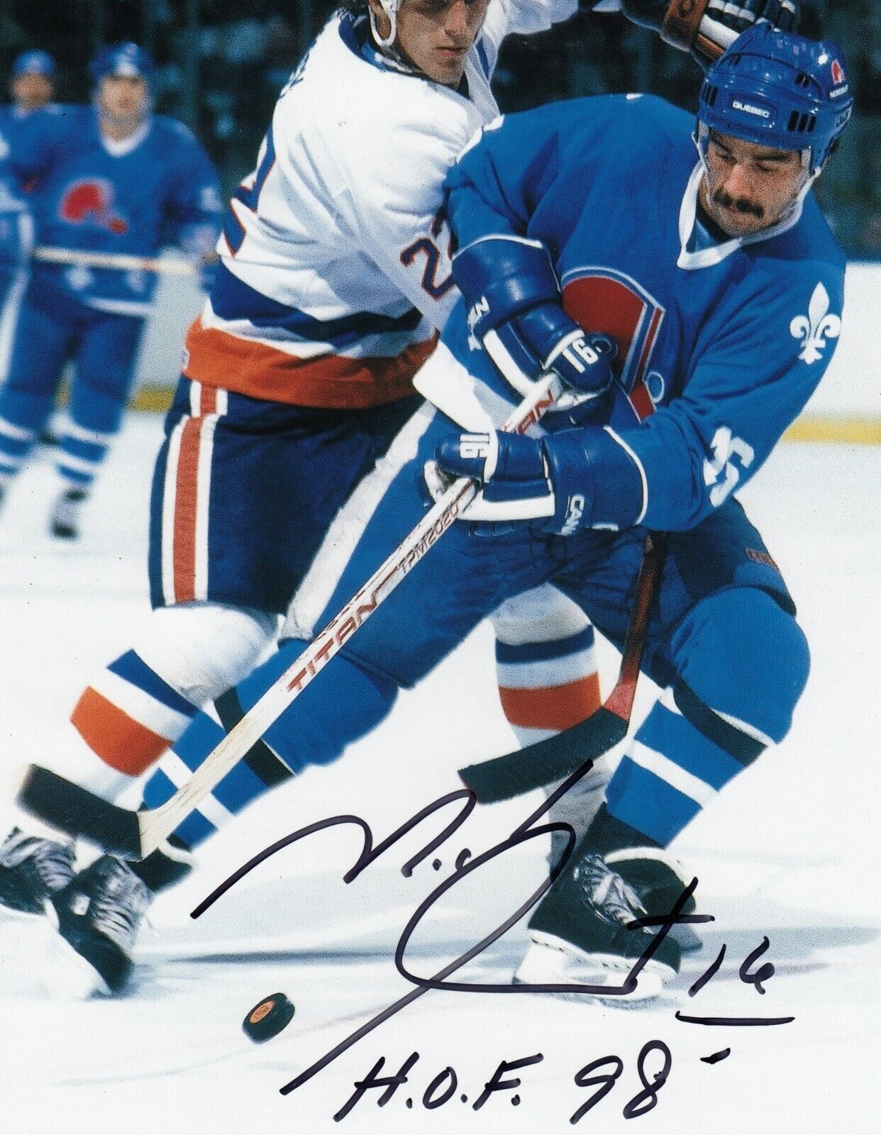 Michel Goulet #1 8x10 Signed w/ COA Quebec Nordiques 033119