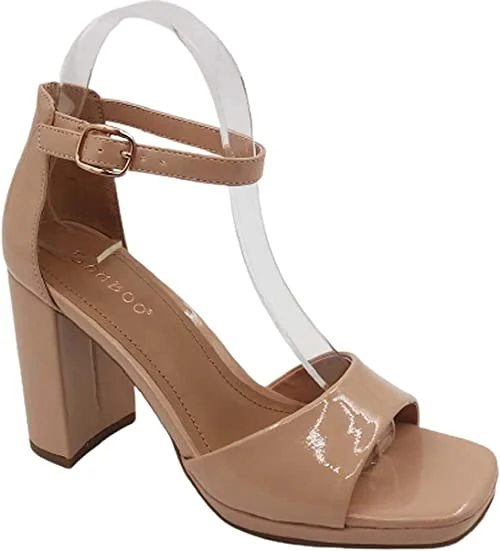 Party Dress Open Toe Heels Defender-02 Bamboo