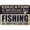 Education is important but fishing is importanter - Vintage Metal Signs - 20*30cm/30*40cm - Warning
