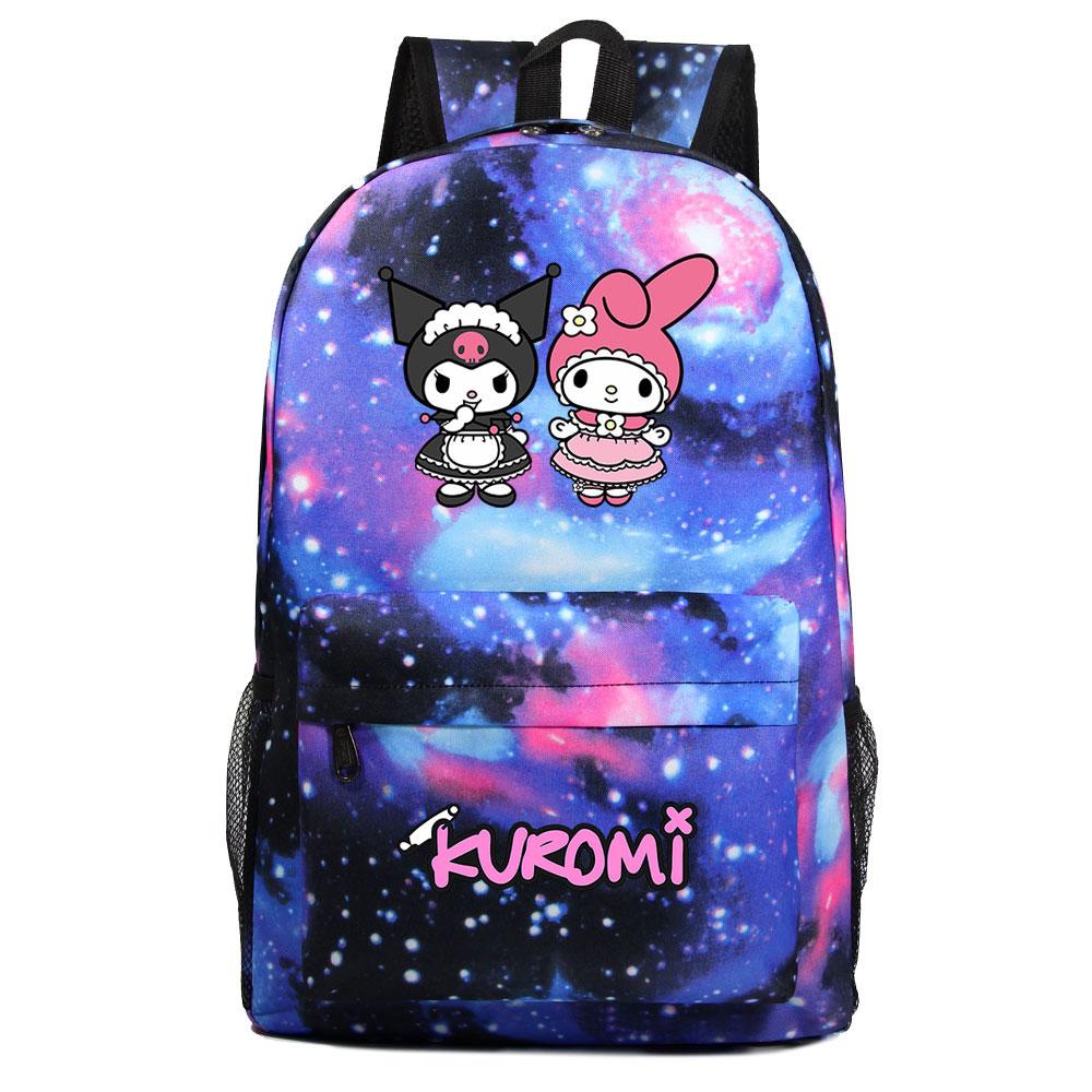 Mayoulove Kuromi Backpack Cute Design Lightweight Durable for School and Outdoor Activities-Mayoulove
