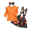 Kid Baby Girl Halloween Suits Pit Strip Strap 2 Pcs Sets Suit