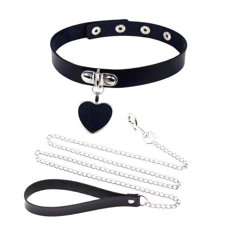 Lovingerie - Love Chain Collar with Hand Holding Rope Chain