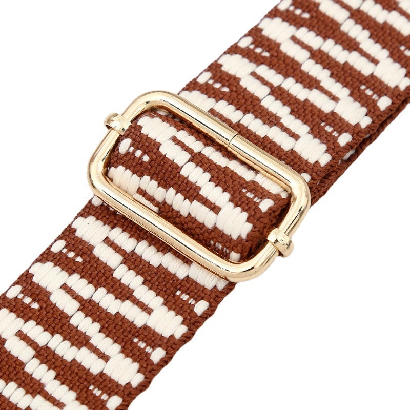 Polyester Cotton Stripe Bag Strap