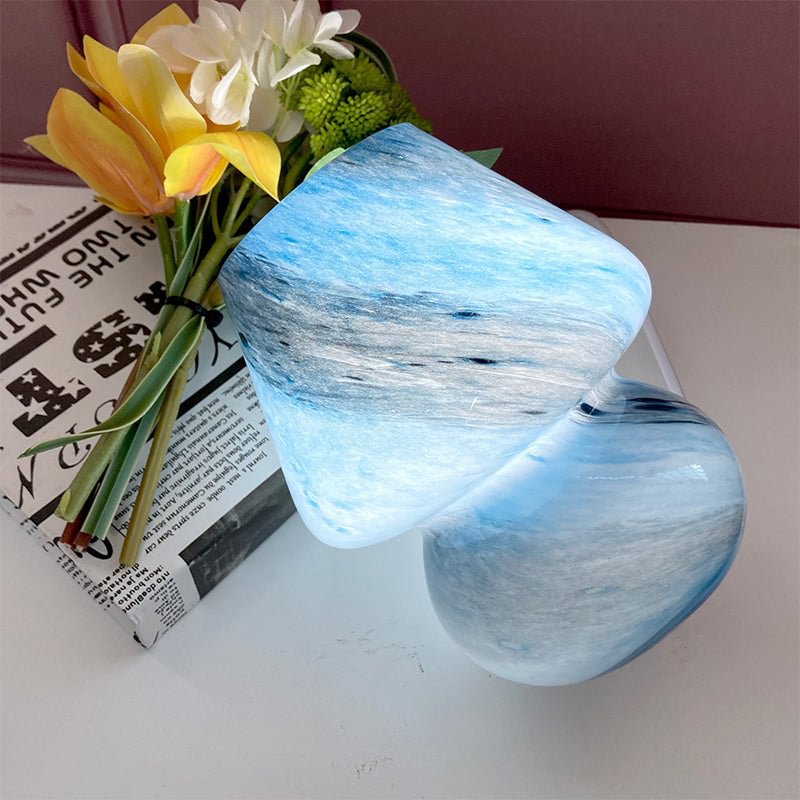 Handmade Glass Mushroom Planet Table Lamp