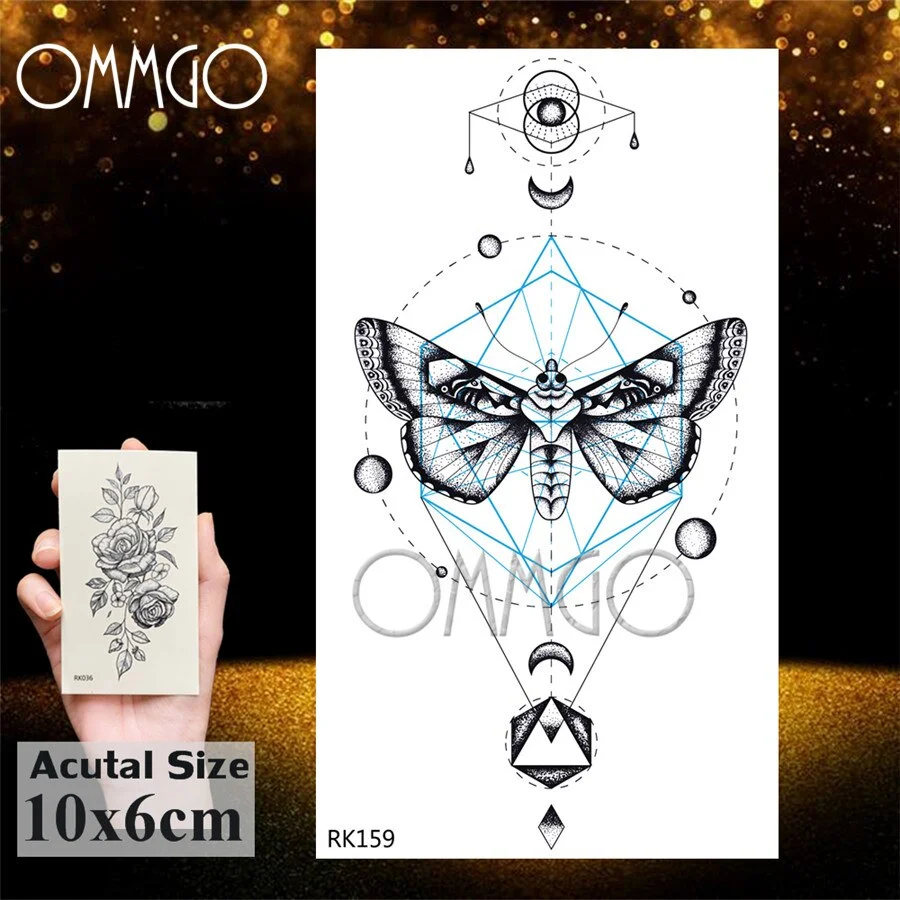 Sdrawing Dream Catcher Butterfly Feather Temporary Tattoos Sticker Black Henna Body Art Arm Fake Tatoos Leaf Sexy Custom Tattoo
