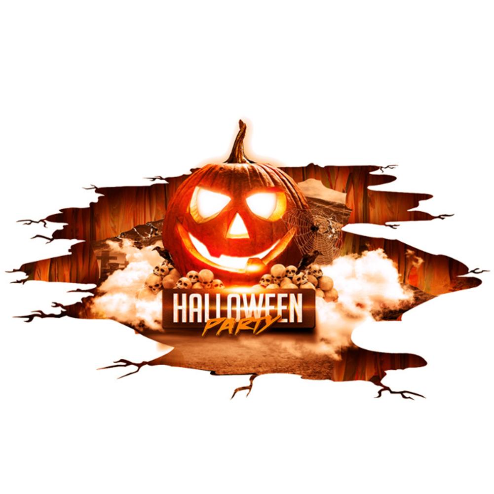 

2pcs Horror Wall Sticker Halloween Bar Sticker Waterproof PVC Wall Pasters, 501 Original