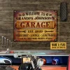 Nom personnalis&eacute;&nbsp;: garage rustique m&eacute;canique automobile sauf stupide - Panneaux en &eacute;tain m&eacute;tallique