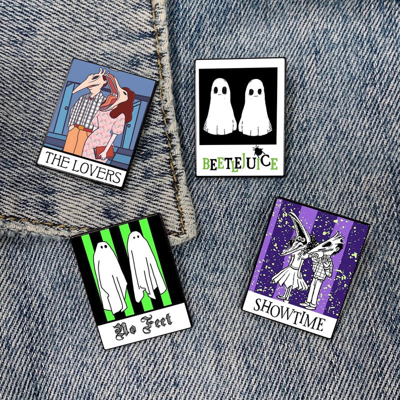 Funny Pin Letter Ghost Alloy Unisex Brooches