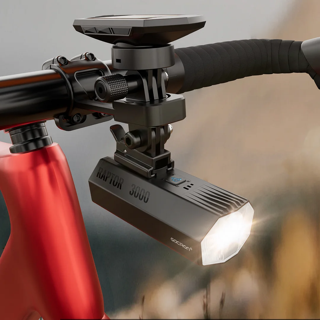 RAPTOR-3000 Ultra High Lumen Bike Front Light & LOOP-100 Smart Brake Bike Tail light