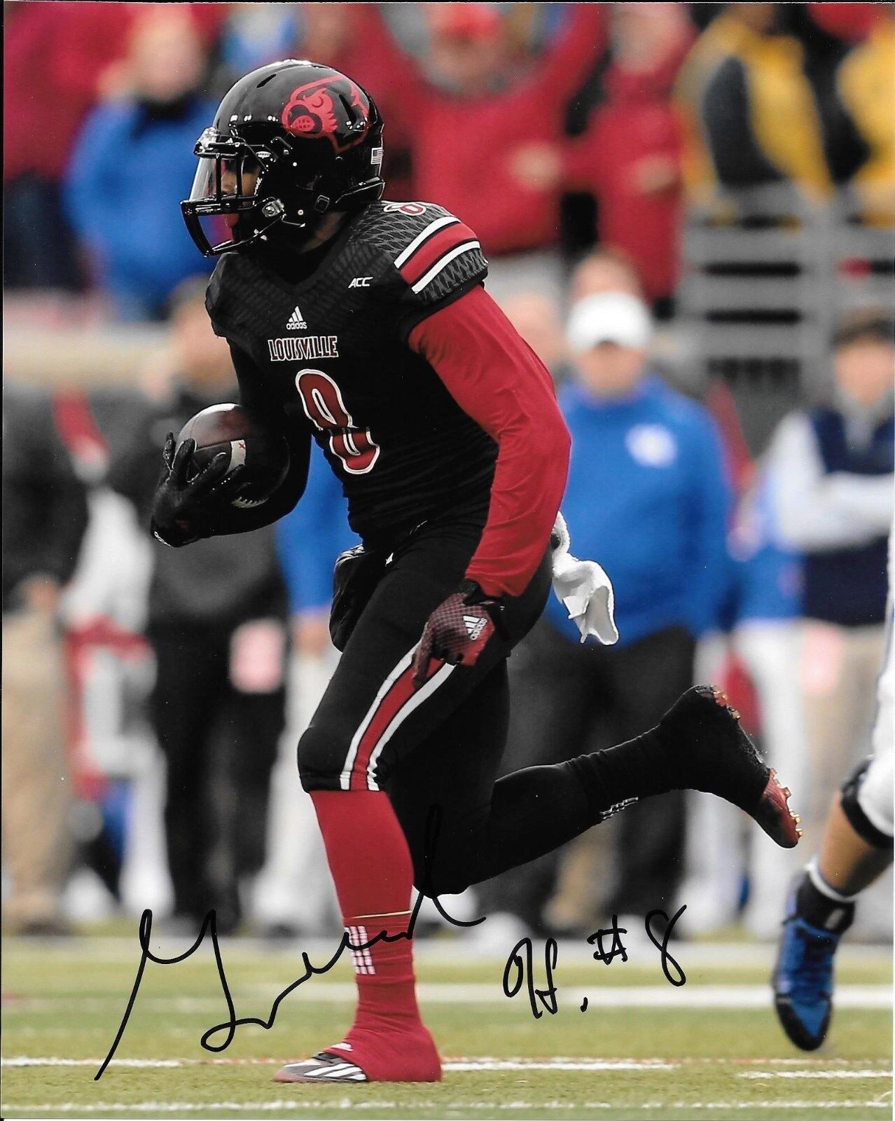 PITTSBURGH STEELERS GEROD HOLLIMAN SIGNED LOUISVILLE CARDINALS 8X10 Photo Poster painting W/COA