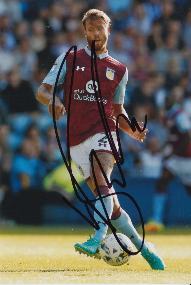 ASTON VILLA HAND SIGNED NATHAN BAKER 6X4 Photo Poster painting.