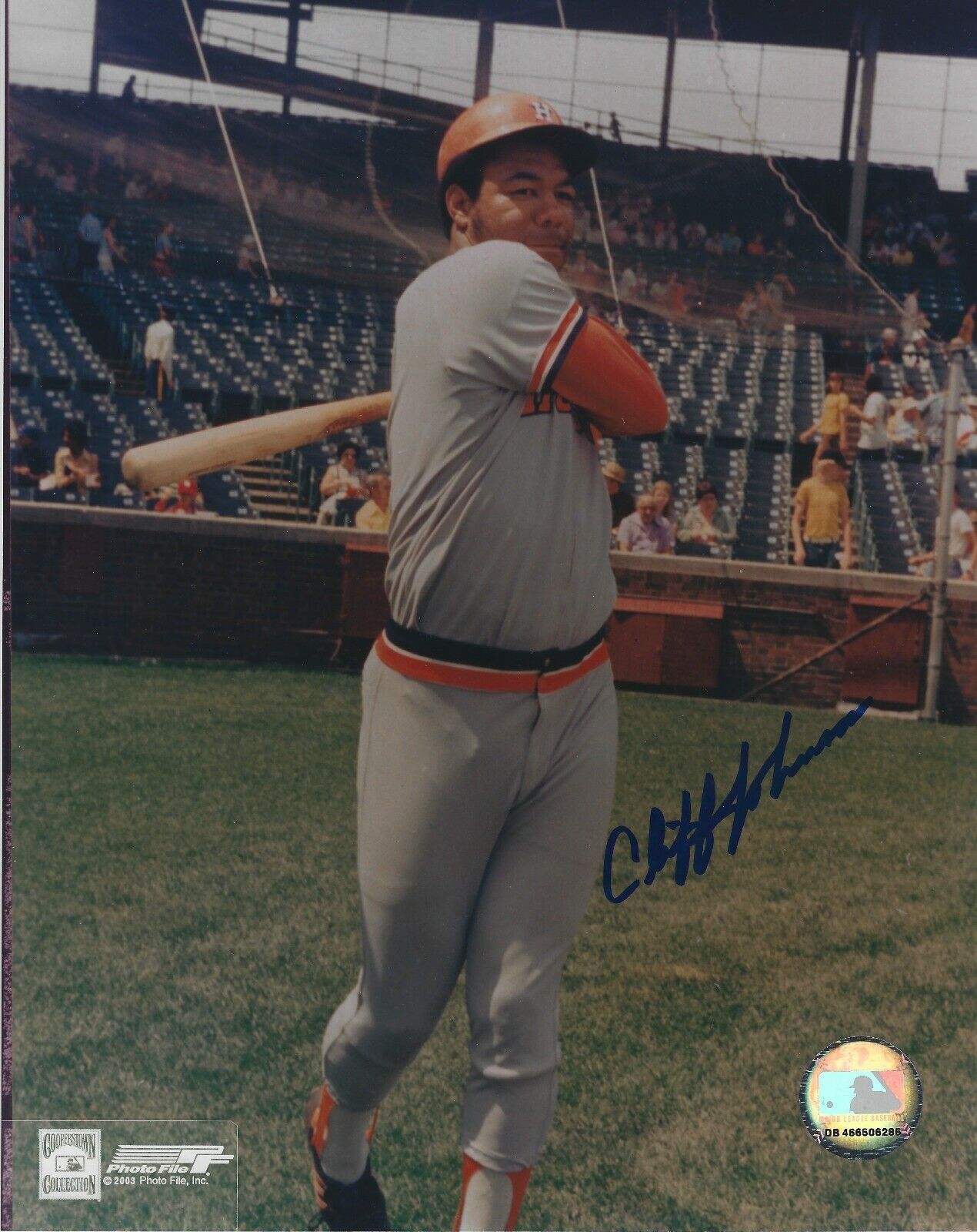 Signed 8x10 CLIFF JOHNSON Houston Astros Autographed Photo Poster painting - COA