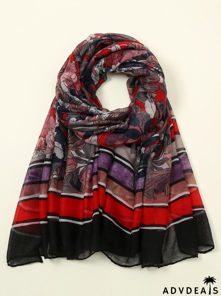 Flower Print Scarf