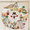 Special Shaped Diamond Painting Hanging Wreath Xmas Elk Christmas with LED Light
