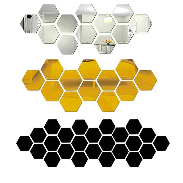 Hexagonal Mirror Wall Sticker | 168DEAL