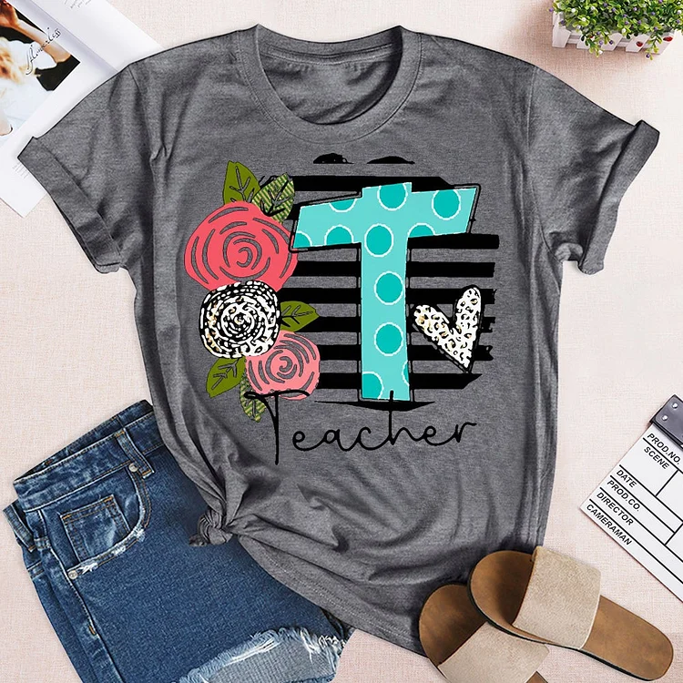 Back To School Flower And Typography T-Shirt-05143