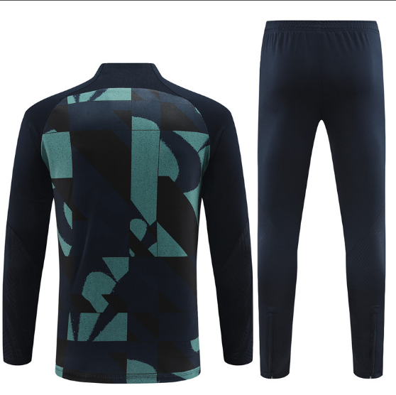 2023/2024 Barcelona Half-Pull Training Suit Jersey Set