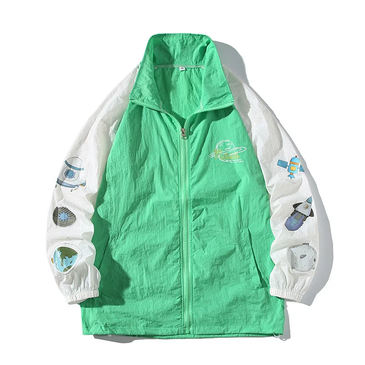 Varsity Jacket Summer Sun Protection Clothing Stand-up Collar Jacket