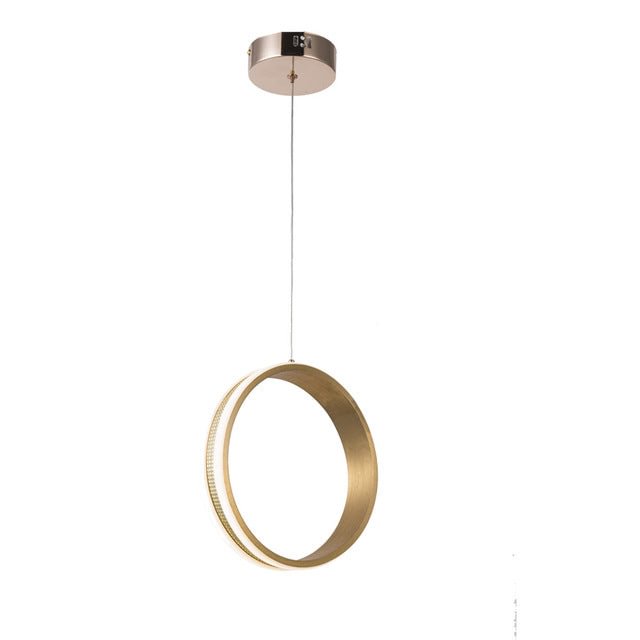 Gold Rings Pendant Light Indoor Crystal Lighting Modern LED Hanging Pendant Lamp Led For Living Dining Home Decoration