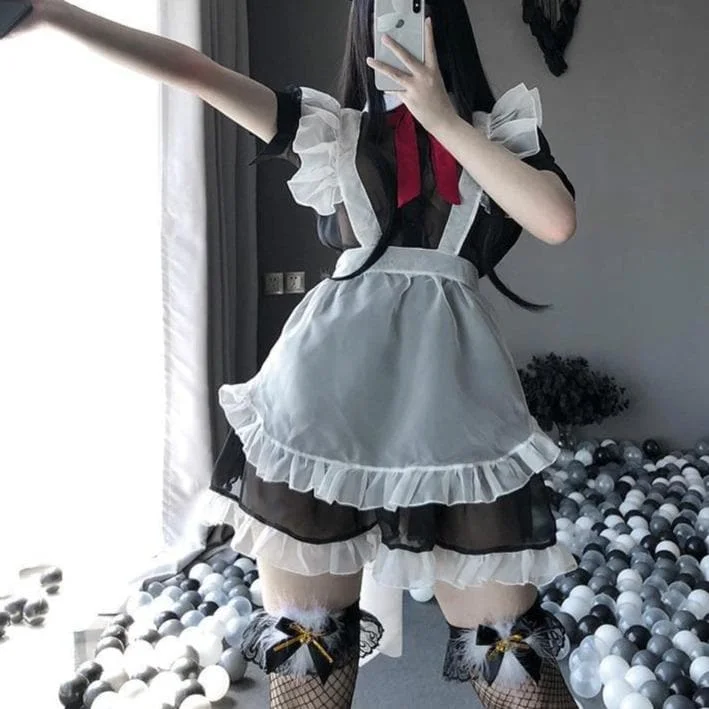 Cute Perspective Maid Uniform Temptation Strap Set SP241