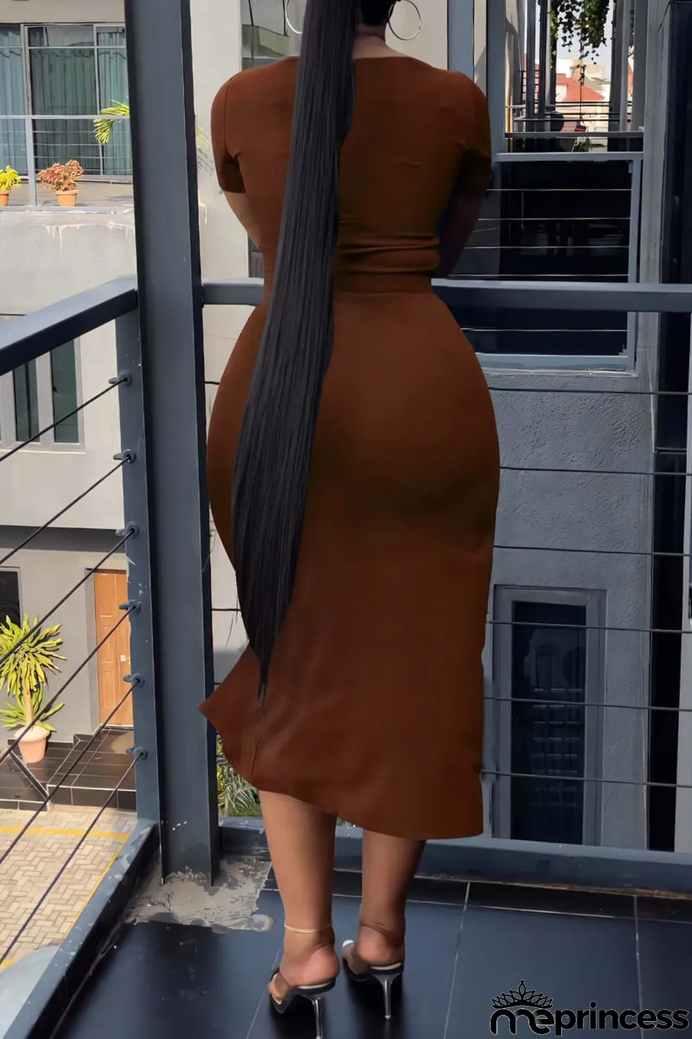 Green Casual Solid Bandage Slit O Neck Short Sleeve Two Pieces