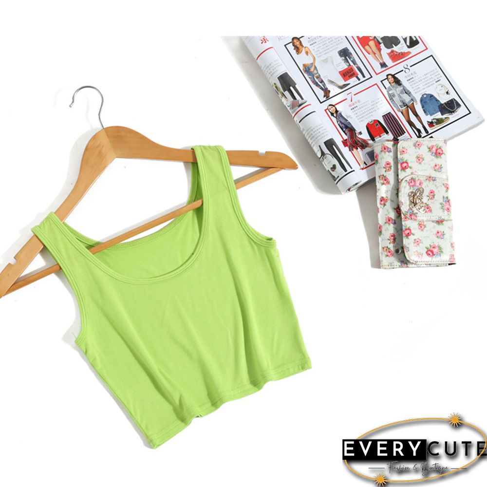 Summer Slim Render Short Top Sexy Women Sleeveless Crop Tops Tank Solid Blackwhite Vest