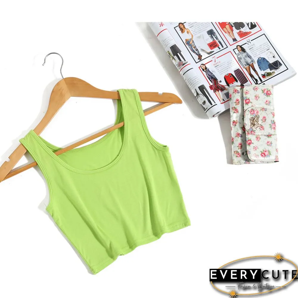 Summer Slim Render Short Top Sexy Women Sleeveless Crop Tops Tank Solid Blackwhite Vest