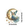 (US Local)Acrylic Moonlight Goddess Diamond Art Hanging Pendant for Garden Window Decor(C)