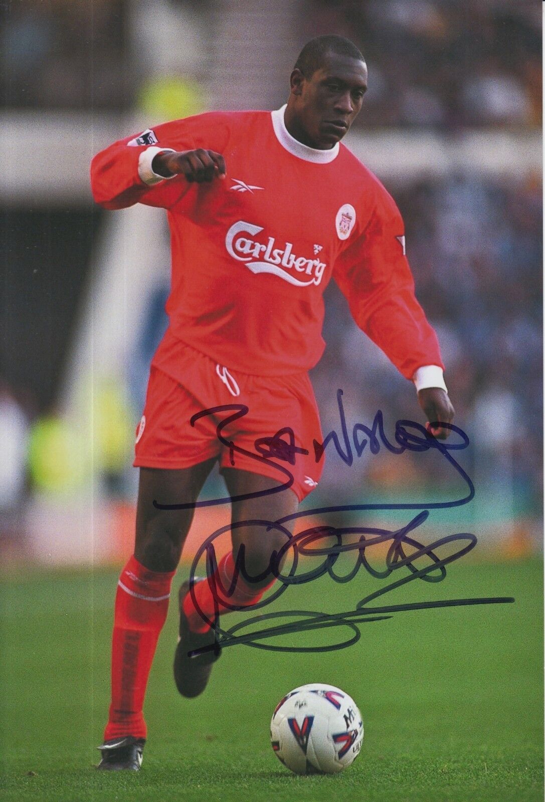 Emile Heskey Hand Signed Liverpool 12x8 Photo Poster painting 1.