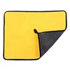 Car Wash Towel Absorbent Coral Fleece Towel for Home Cleaning Yellow+Grey
