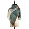 Autumn Winter Plaid Tassels Women's Shawl Scarf