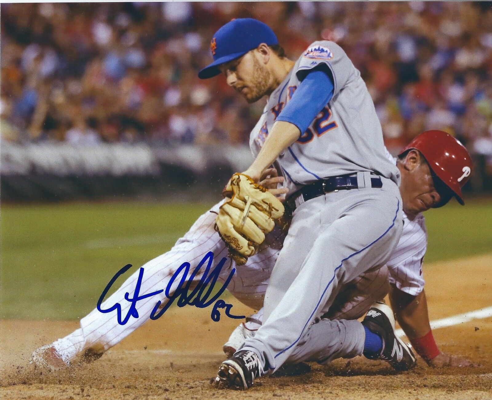 AUTOGRAPHED ERIK GOEDDEL New York Mets 8X10 Photo Poster painting - COA