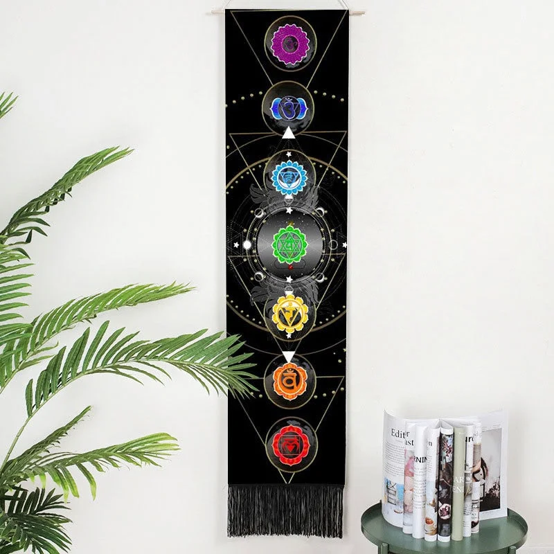 Black Tarot Card Constellation Tapestry Wall Hanging Astrology Divination Phase Tapestries Home Bedroom Office Galaxy Decor