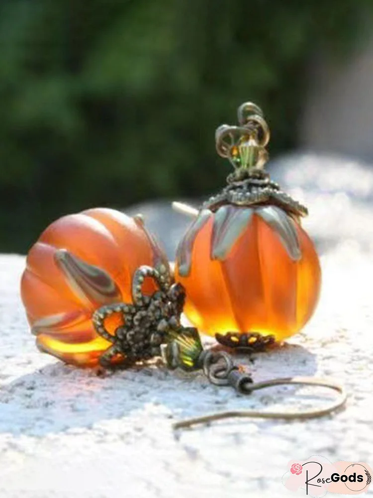 Women Street All Season Halloween Metal Holiday Resin Standard Dangle Earrings