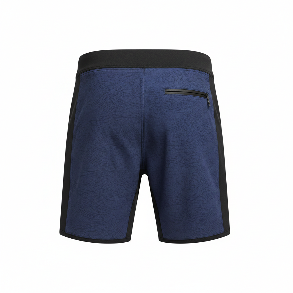 thesupersurf Navy Blue Functional Shorts with Black Trim 