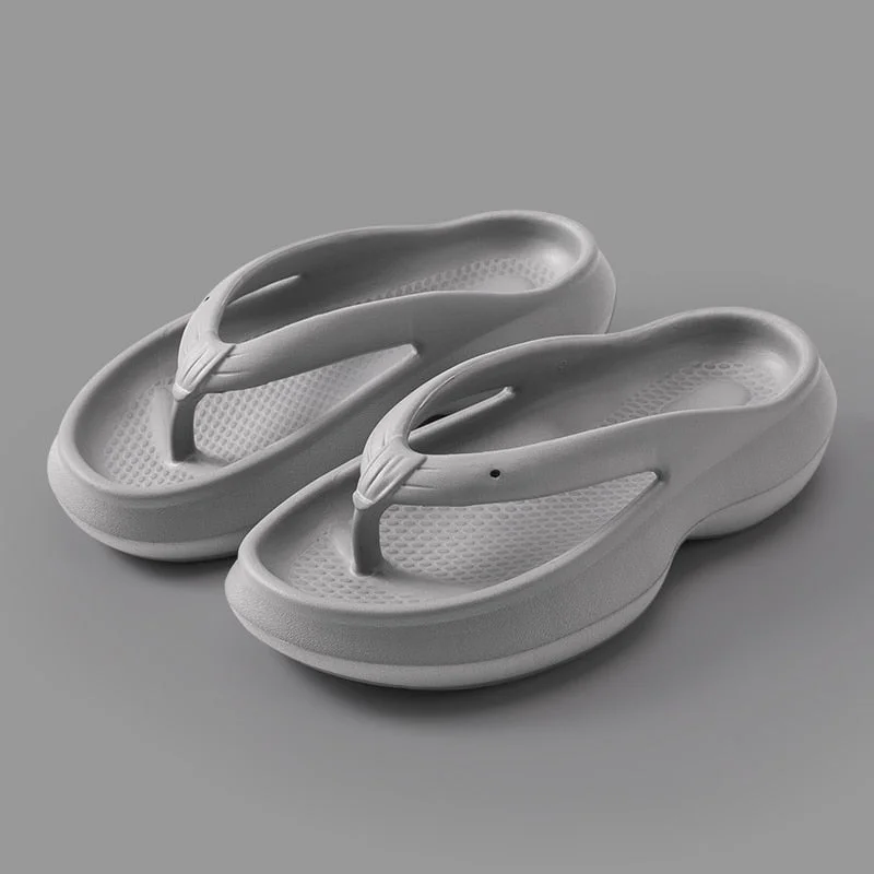 Couples Flip Flops For Women  2022 Summer Women Slippers Outdoor Solid Black Anti-Skid Beach 5Cm Thick Sole Platform Slipper