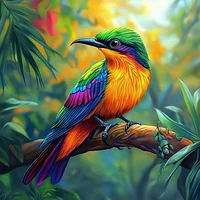 Vibrant Tropical Bird - Diamond Painting