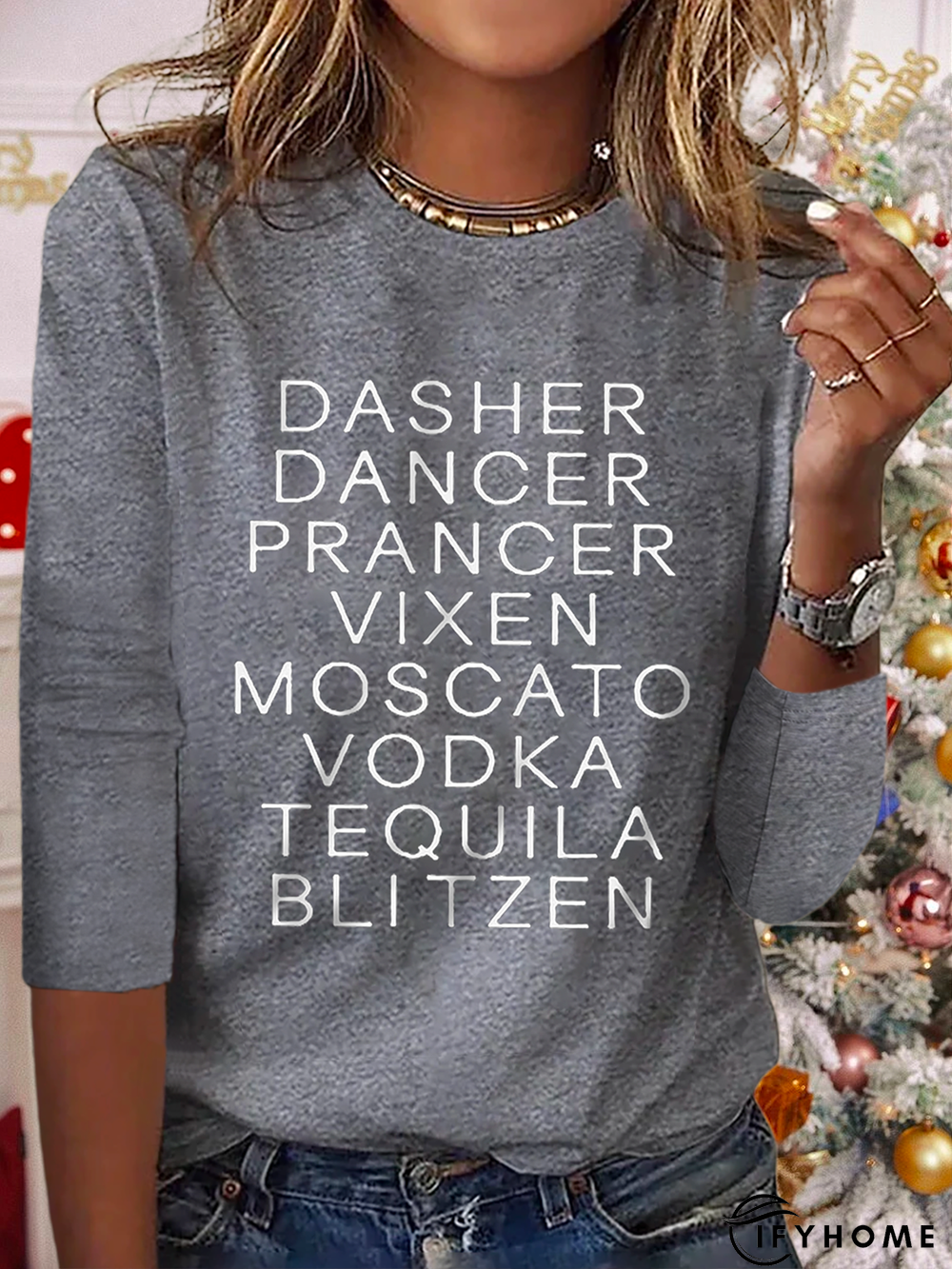 Christmas Dasher Dancer Casual T-Shirt | IFYHOME