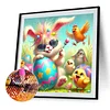 Diamond Painting -DIY Round Drill Egg-bearing Rabbit(40x40cm)