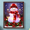 >SALE<5D DIY Full Round Drill Diamond Painting Christmas Snowman Kit Home Decor30x40cm
