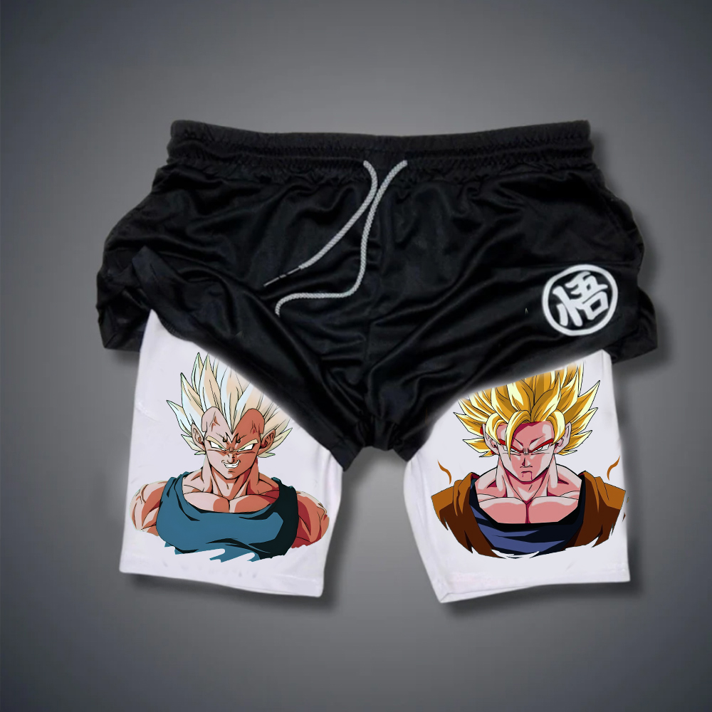 Casual Anime Print Gym Shorts