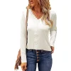 Women's Lace Bottoming Shirt V-neck Long-sleeved T-shirt