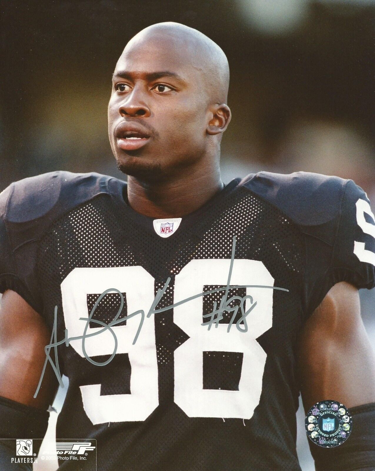 Akbar Gbaja-Biamila Signed Raiders 8x10 Photo Poster painting American Ninja Warrior Autograph