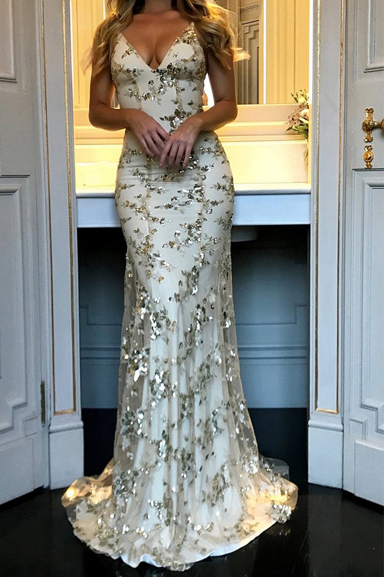 Sexy Mermaid Sparkly Prom Dress - BlackFridayBuys