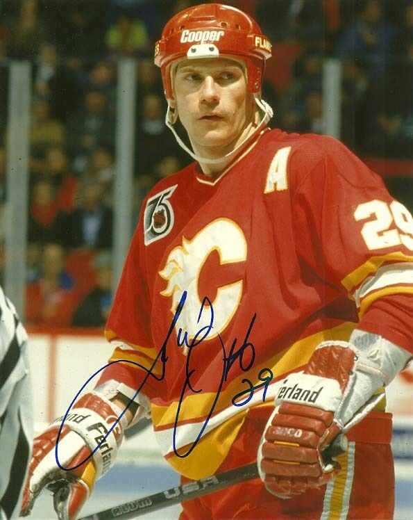 VINTAGE JOEL OTTO SIGNED CALGARY FLAMES 8x10 Photo Poster painting #2 Autograph