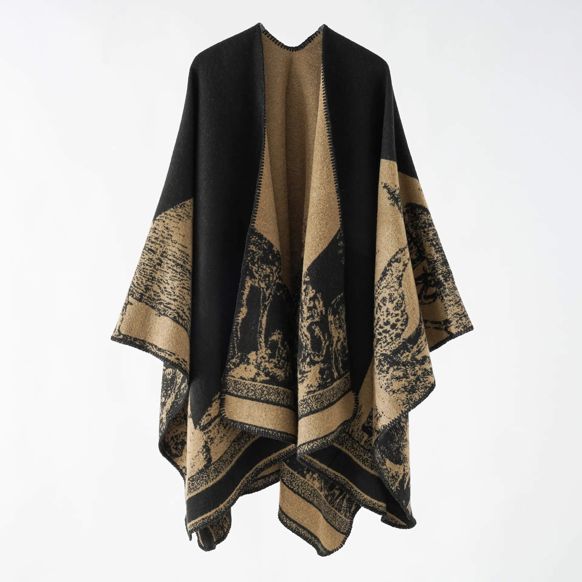 Travel Print Warm Cloak