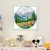 Circular Four Seasons-Spring-14CT Stamped Cross Stitch 33*33cm/12.99*12.99in tapestrymarket